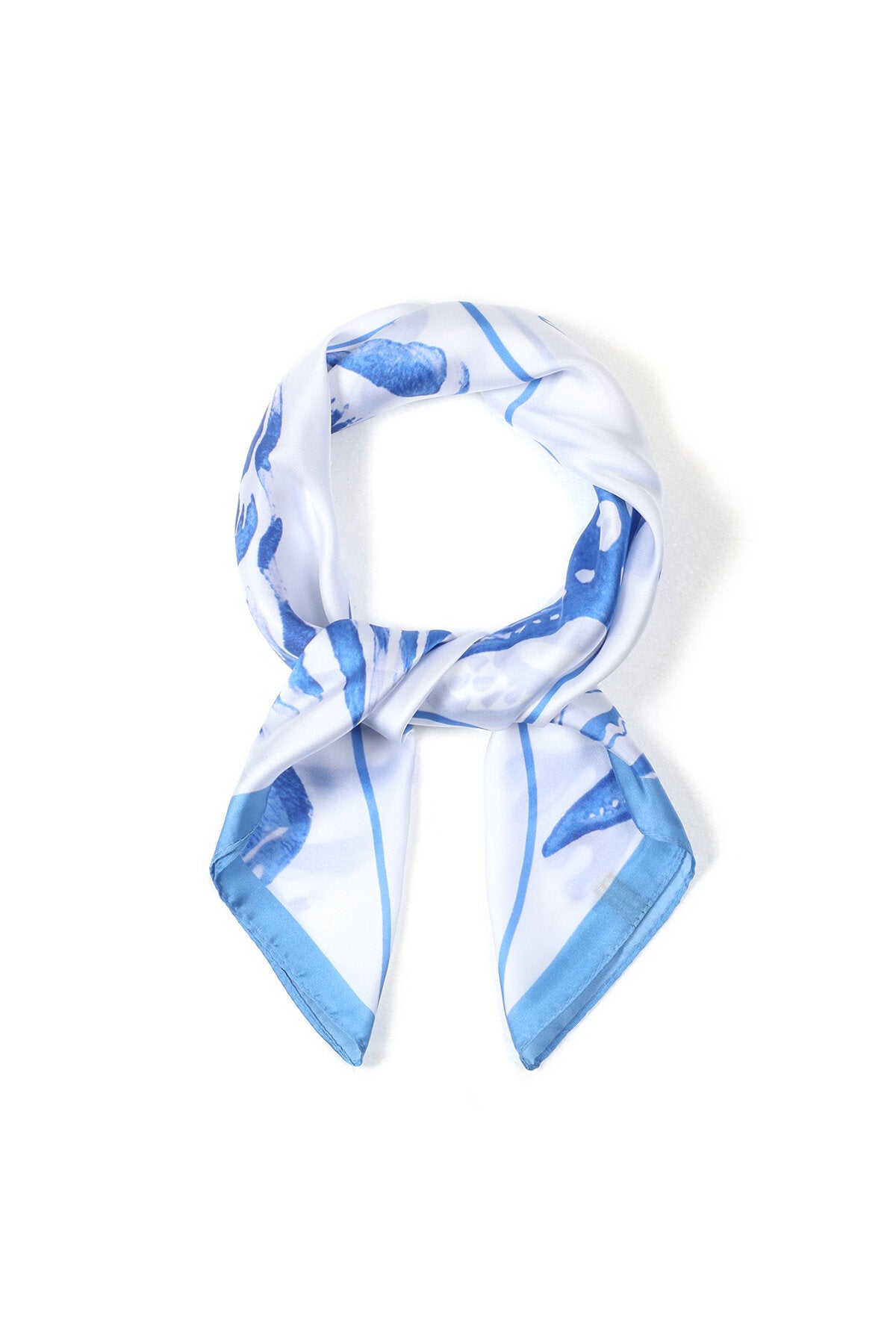Zomersjaals met schildpadmotief, vakantieprint, polyester, vakantie-/strandaccessoires