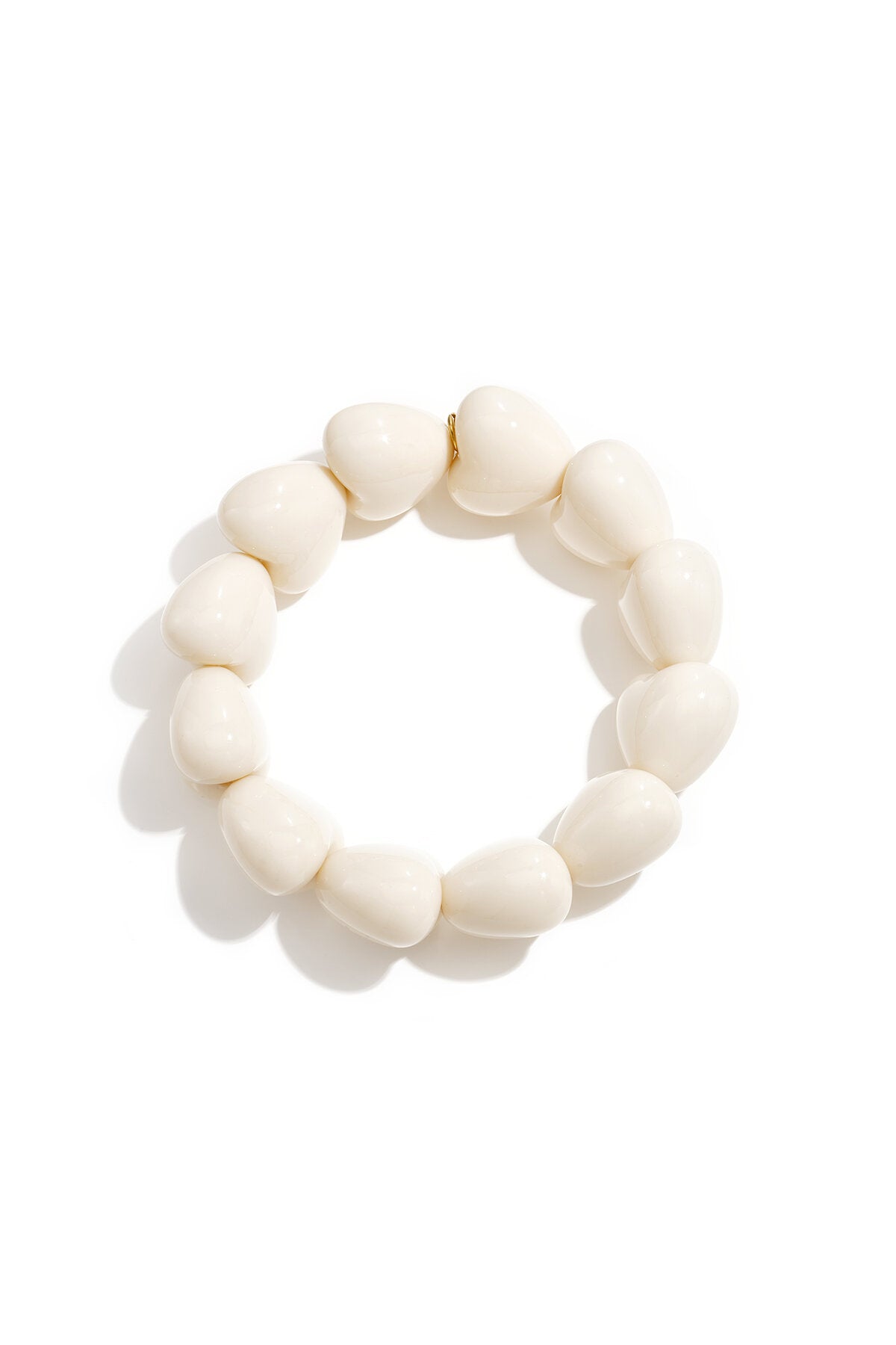Armband met chunky harten kralen