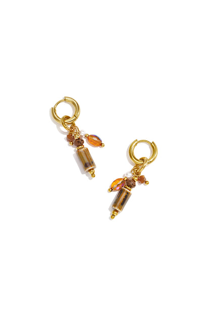 Oorbellen met roestvrijstalen kralen, Simple Daily serie, dames sieraden
