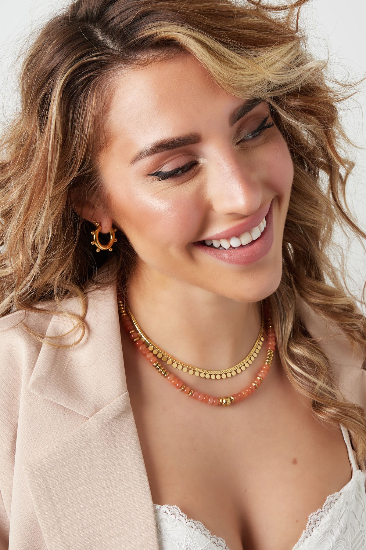 Ketting muntjes - Zilver Stainless Steel