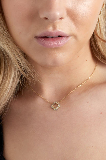 diamant klaver ketting