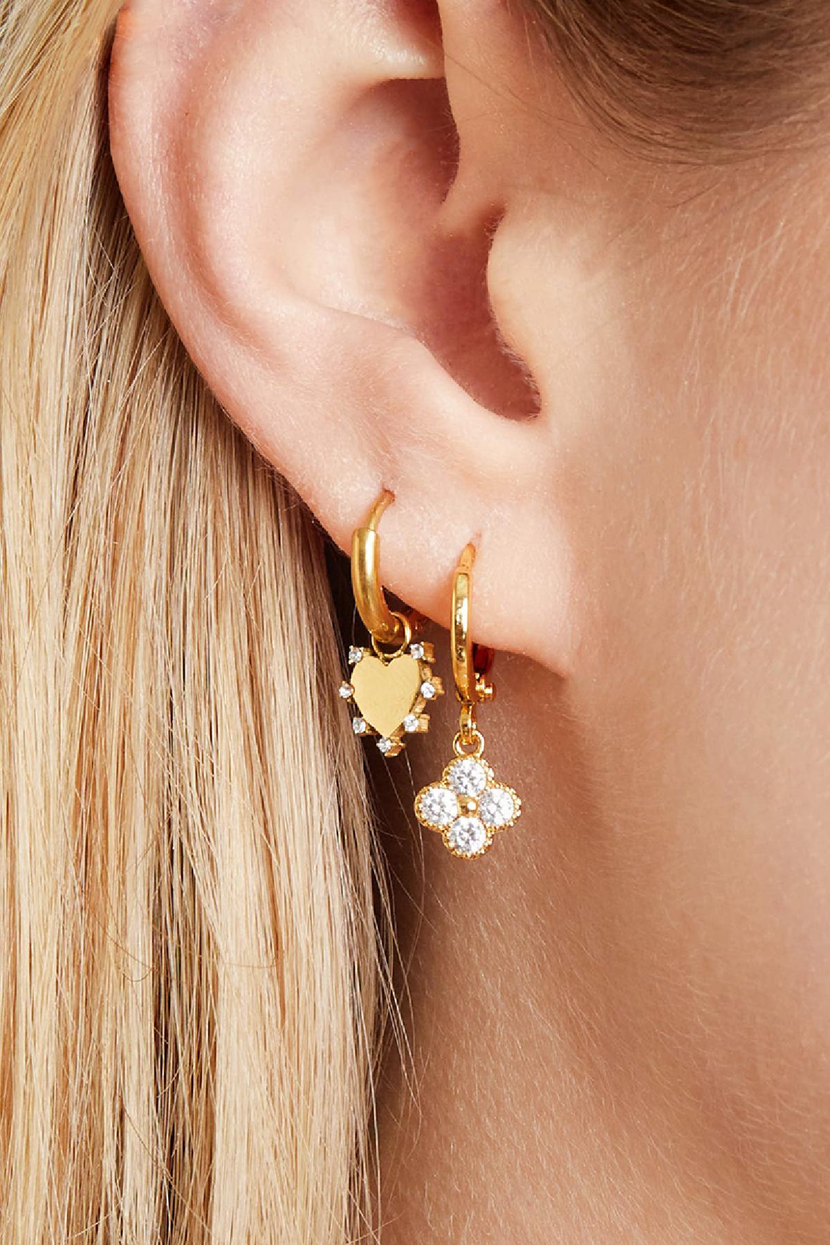 Oorbellen Clover Goud kleur Koper