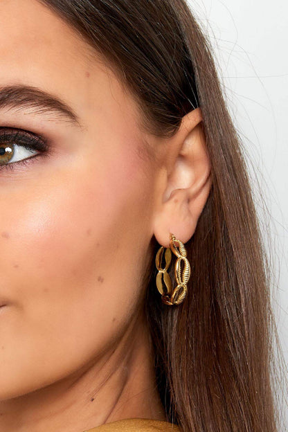 Elegant Statement Hoop Earrings in Silver & Gold