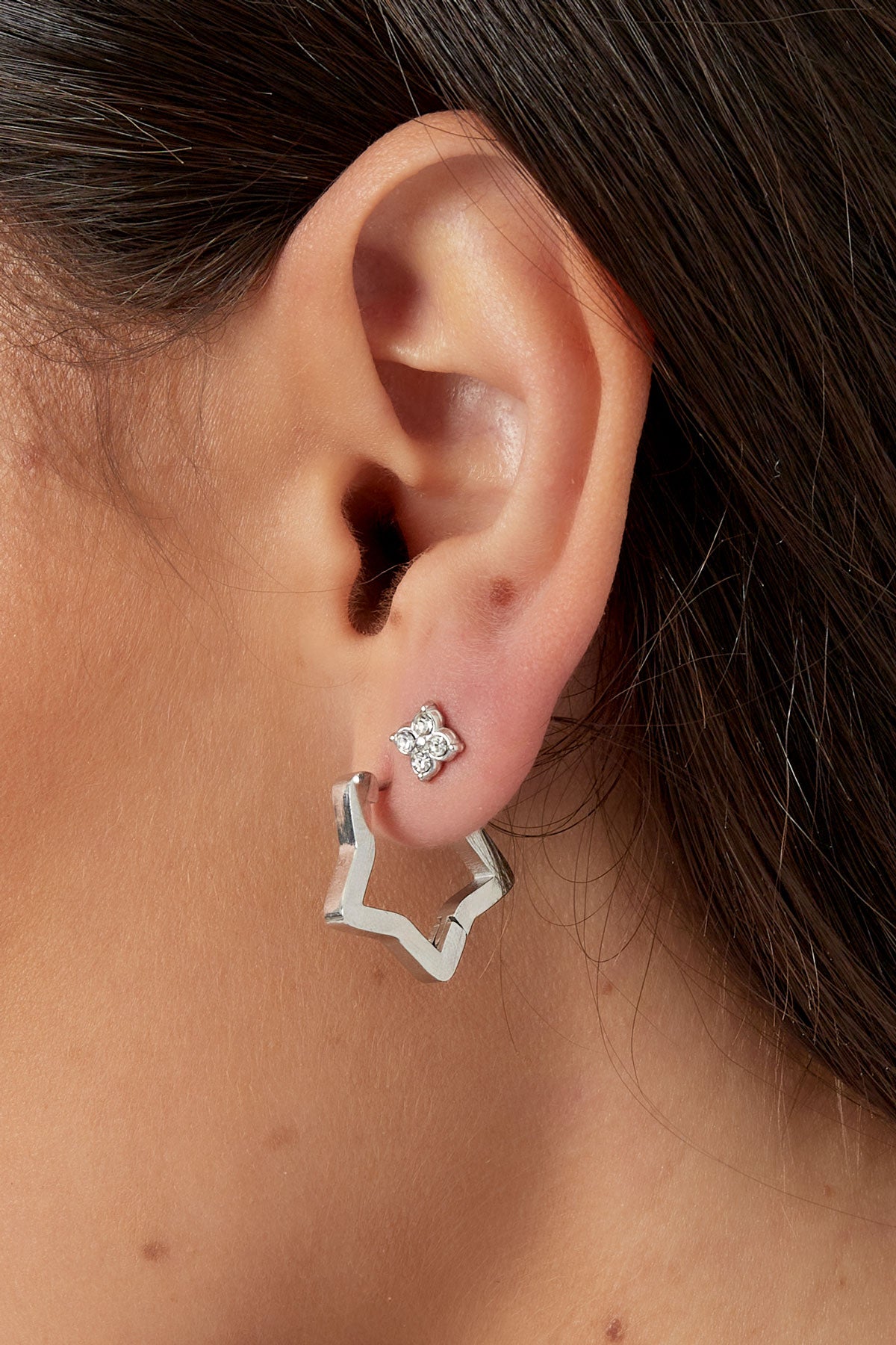 oorsteker sparkle met steentjes