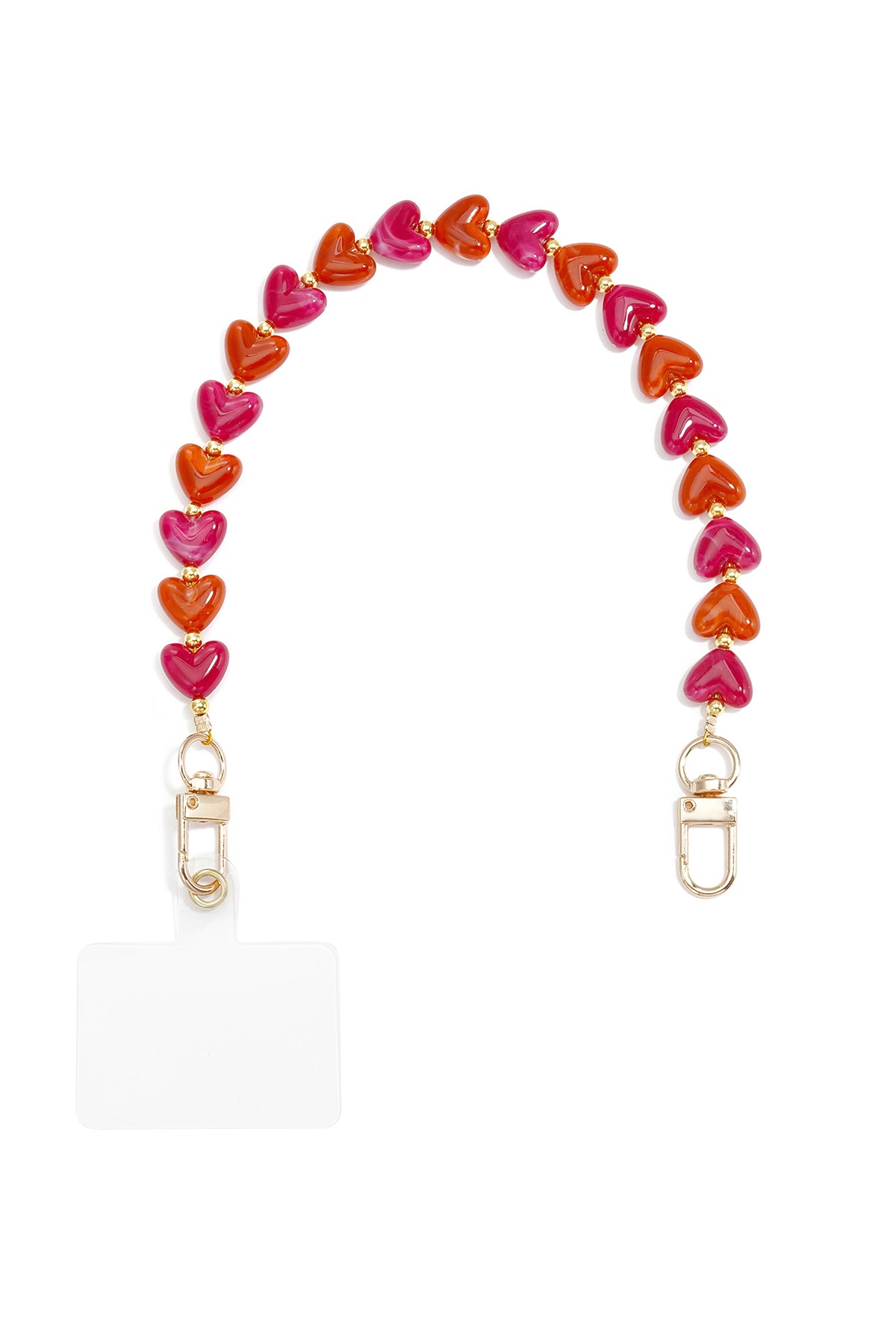 Telefoonketting met hartje, eenvoudig, acryl, dagelijkse accessoires