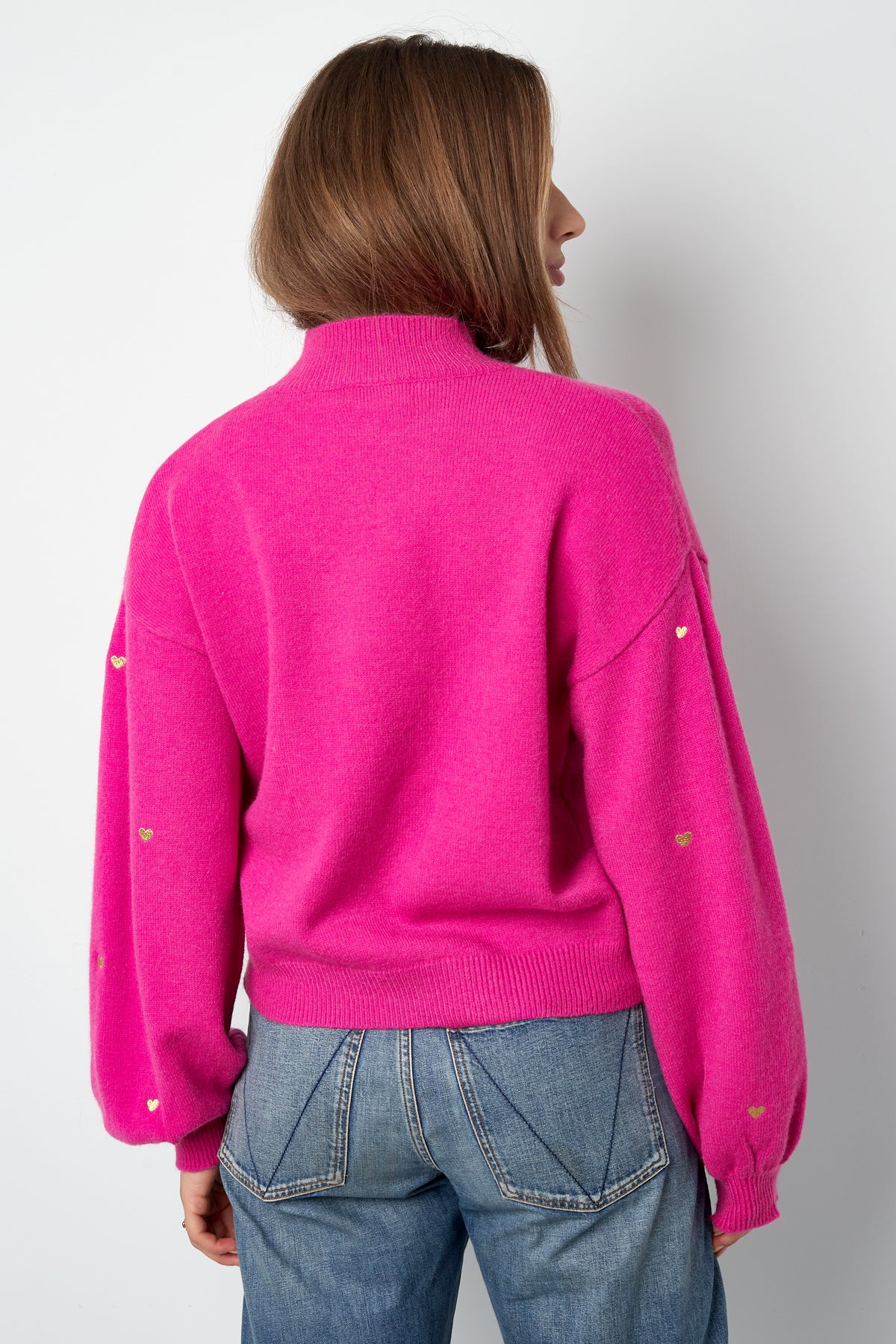 Acryl Gebreide Trui Casual Hart Patroon Herfst/Winter