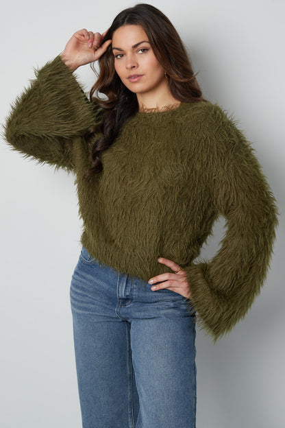 Cozy Acrylic Knit Sweater for Fall/Winter