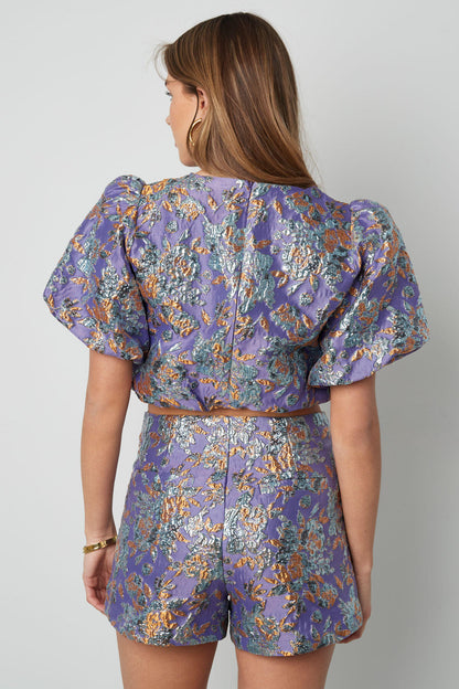 Elegant Short Sleeve Tops for Women in Blue, Champagne & Fuchsia