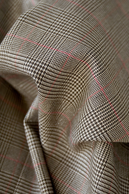 Polyestervezel Vrouwen Suit Set Conservatief Geruit Herfst/Winter