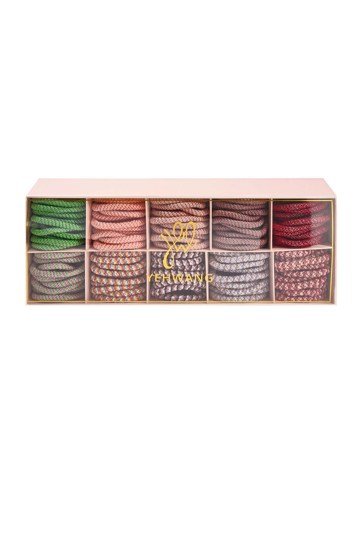 Haarelastiekjes/armbandjes - donkere kleuren