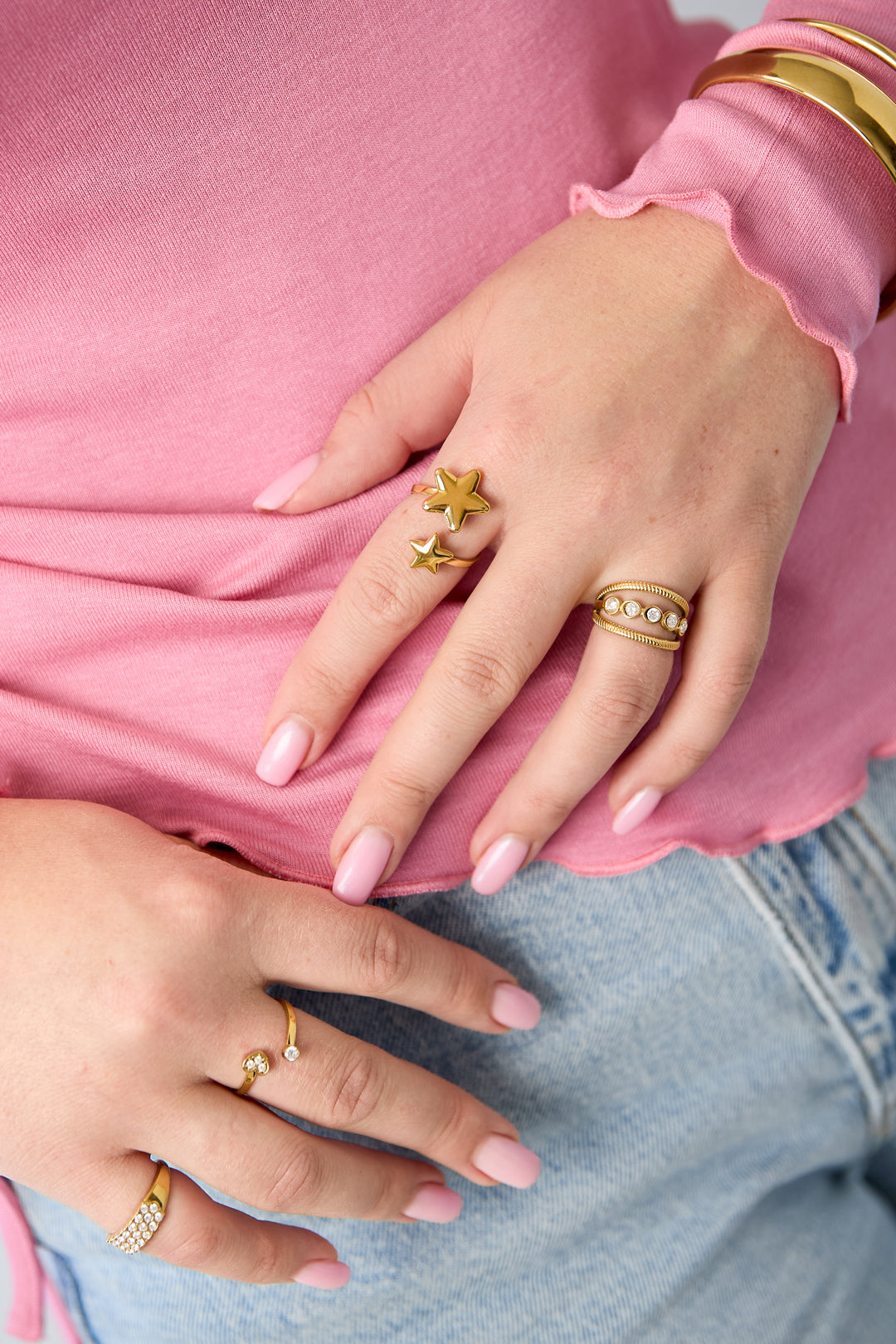 Verstelbare ring met sterren