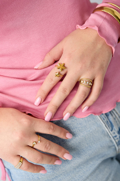 Verstelbare ring met sterren