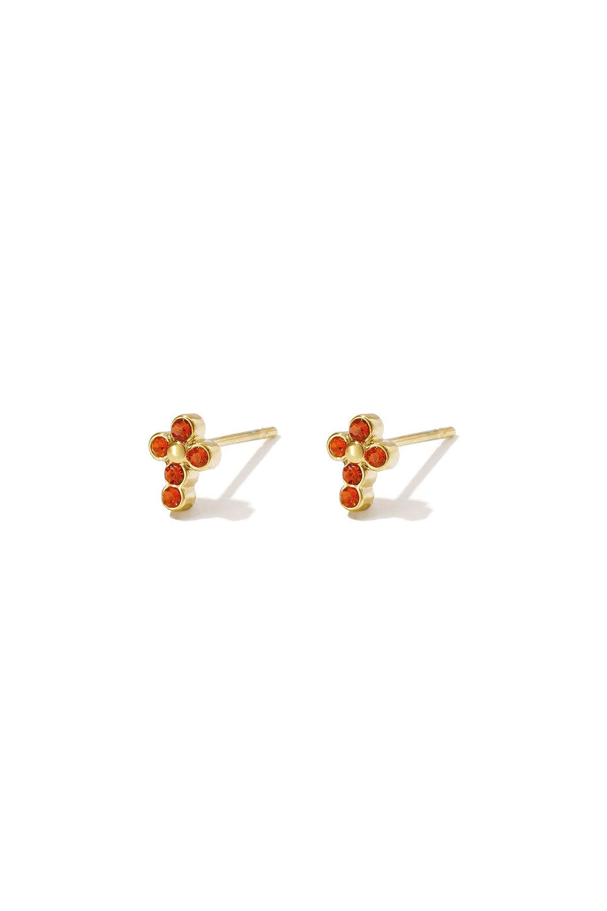 Roestvrijstalen oorknopjes met kruisje, casual, alledaags en eenvoudig, dames sieraden