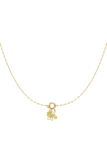 Gedetailleerde bloemen DIY ketting