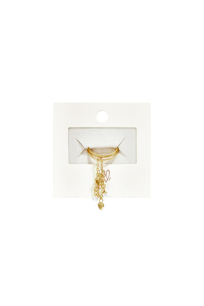 Ringen van roestvrij staal met edelsteen, hartvormig, eenvoudig, dagelijks gebruik, Simple Series, damessieraden