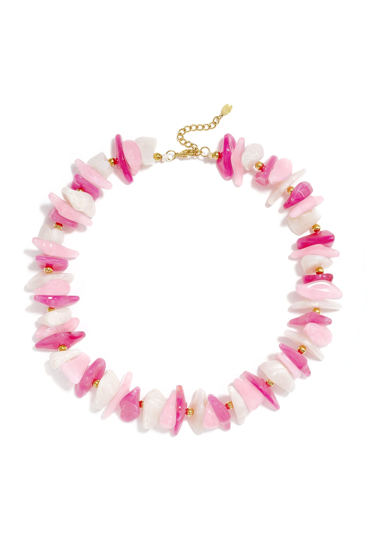 Kralen ketting met verschillende vormen en kleuren steentjes