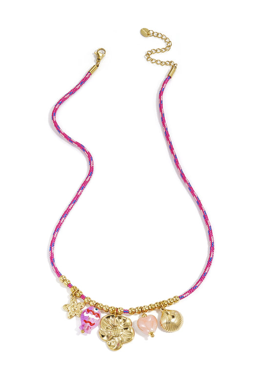 Touwhanger kettingen met vismotief, casual, alledaagse, eenvoudige serie dames sieraden
