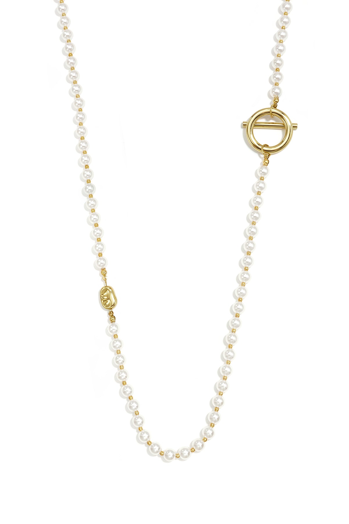 Imitatieparel lange ketting kralen eenvoudige dagelijkse serie dames sieraden