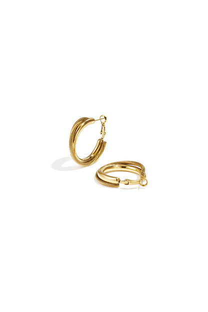 Elegant Stainless Steel Hoop Earrings - Timeless Style