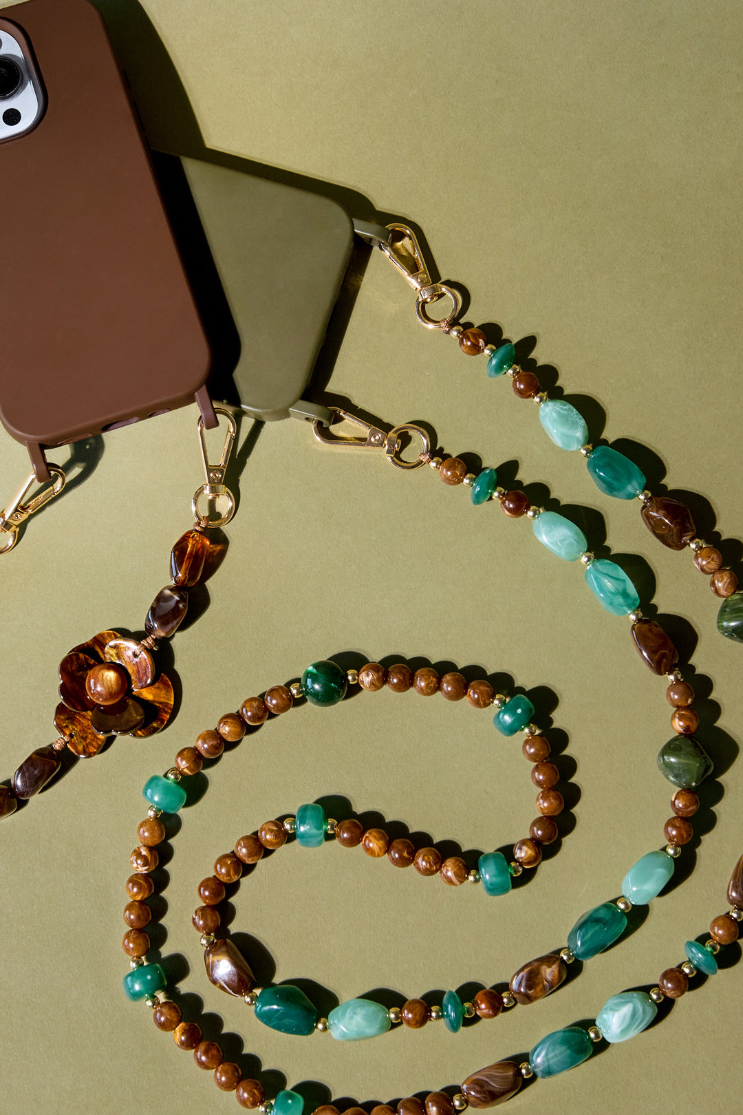 Telefoonketting met onregelmatige vorm, eenvoudige acryl, dagelijkse accessoires