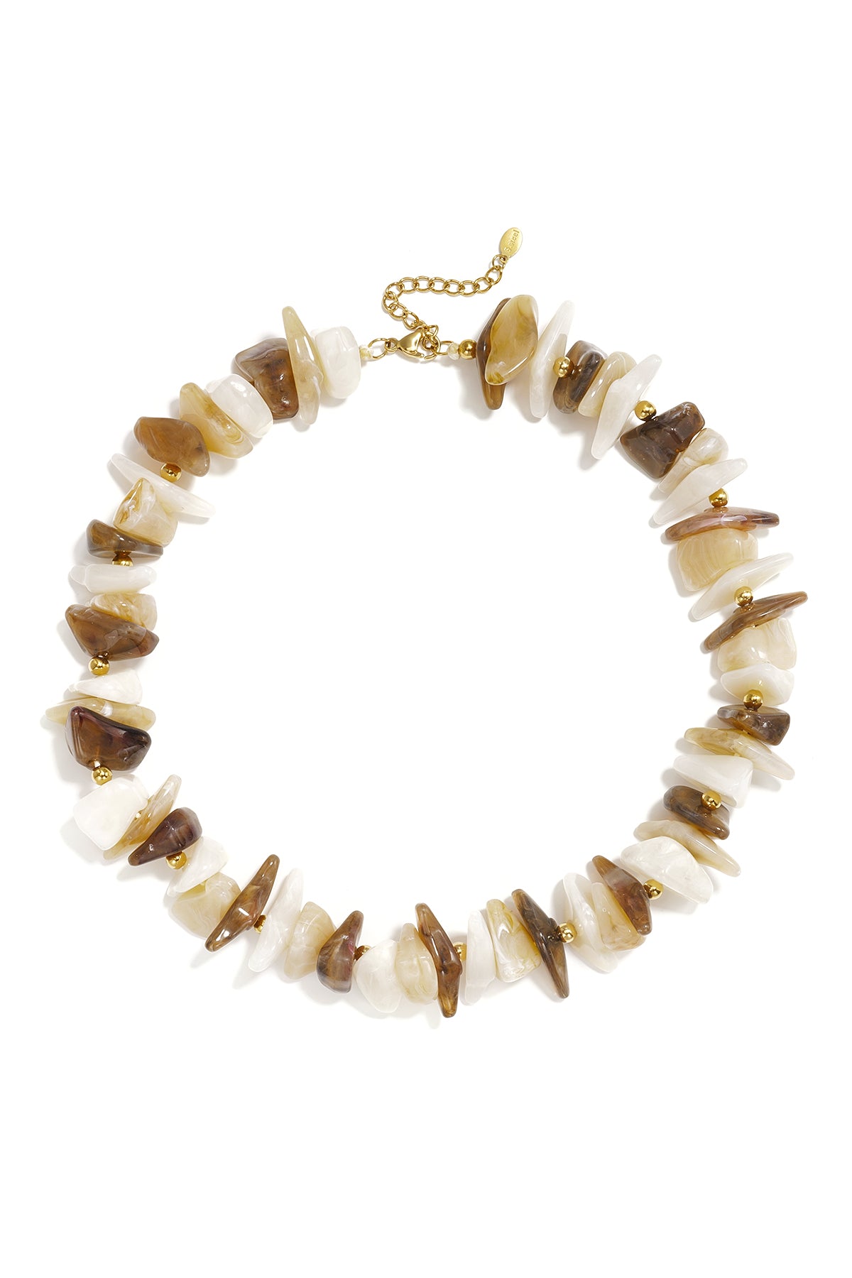 Kralen ketting met verschillende vormen en kleuren steentjes