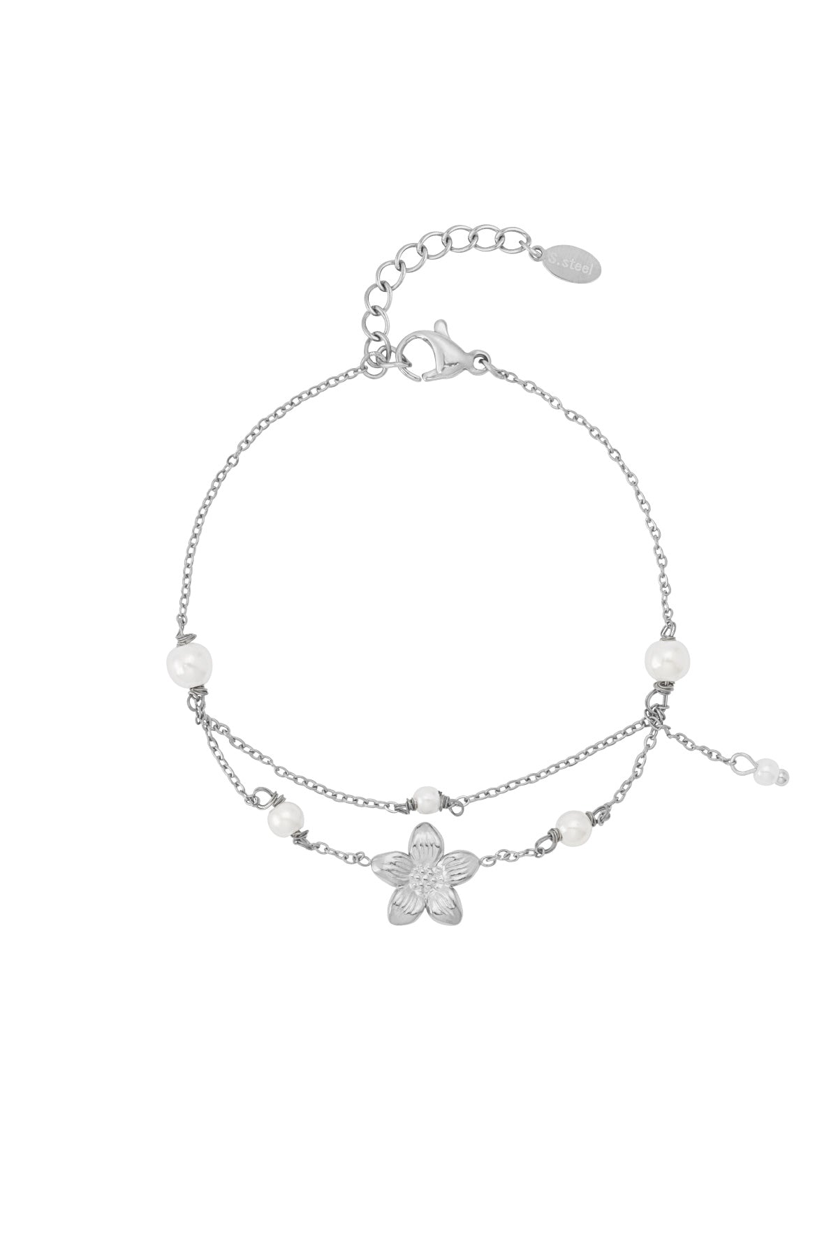 Dubbele moeite bloem armband