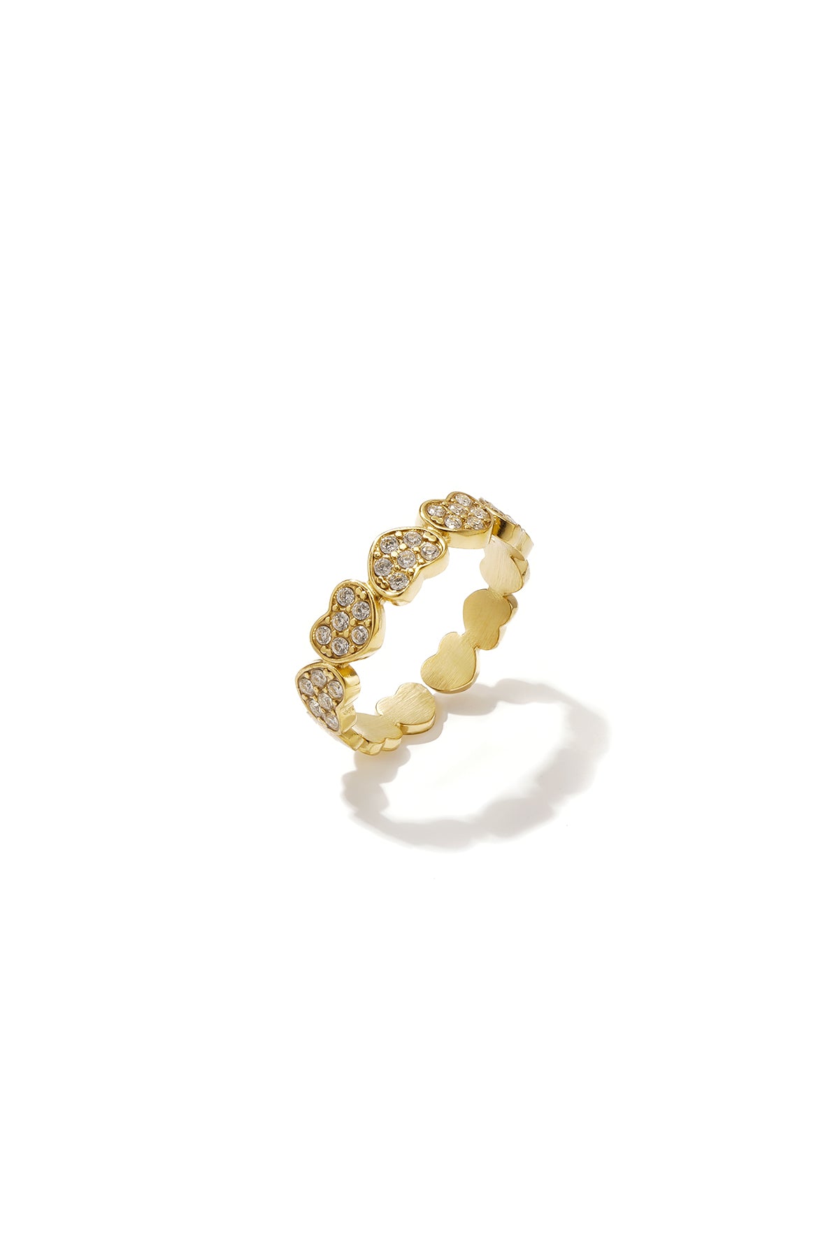 Minimalistische ringen van roestvrij staal met hartvorm, eenvoudige dagelijkse serie voor dames.
