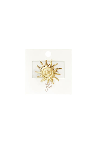 Statementringen van roestvrij staal uit de Sun Classic Daily Luxurious Series, damesjuwelen.