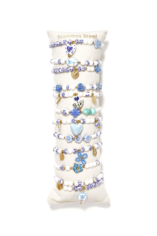 Keramische armbanden display set hart retro dagelijkse etnische serie dames sieraden