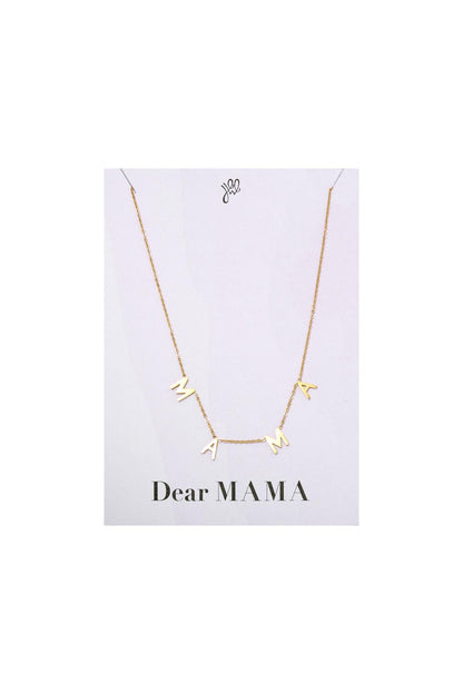 Ketting Dear Mama Goud kleur Stainless Steel