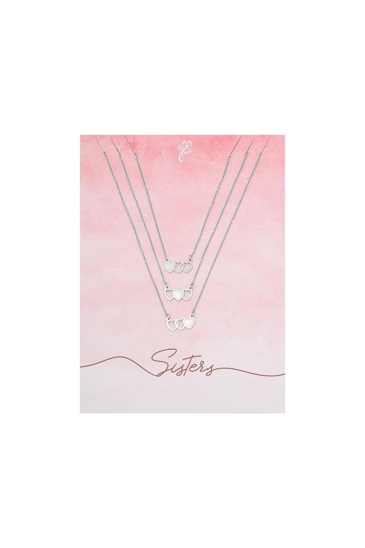 Ketting Three SisterS Goud kleur Stainless Steel