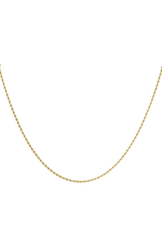 Ketting gedraaid dun - Goud kleur-2.0MM