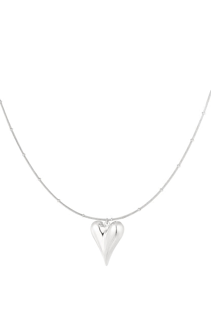 bolletjes ketting met iconische hart groot