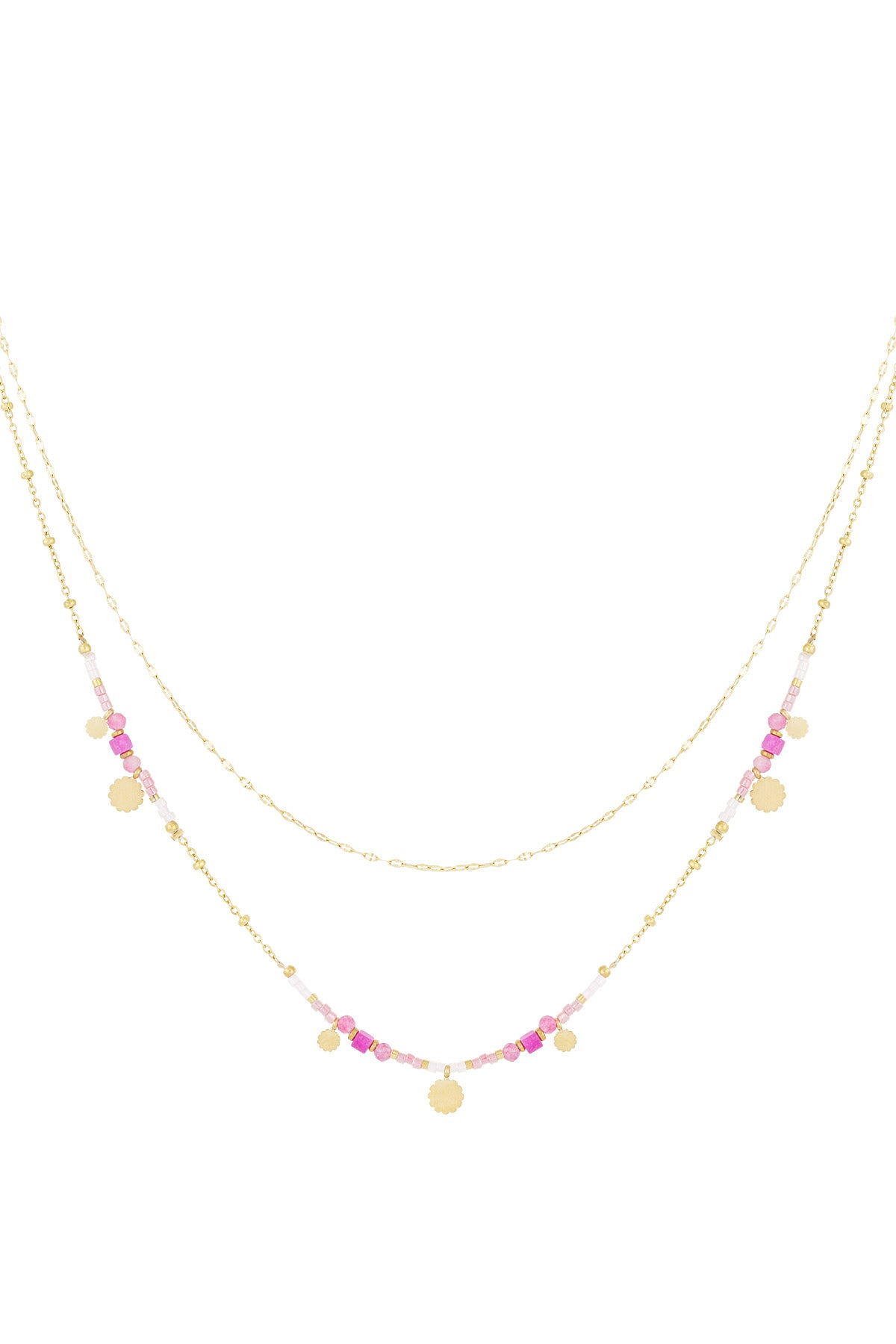 ketting pink charms