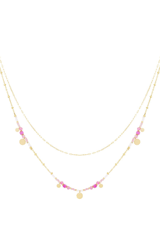 ketting pink charms