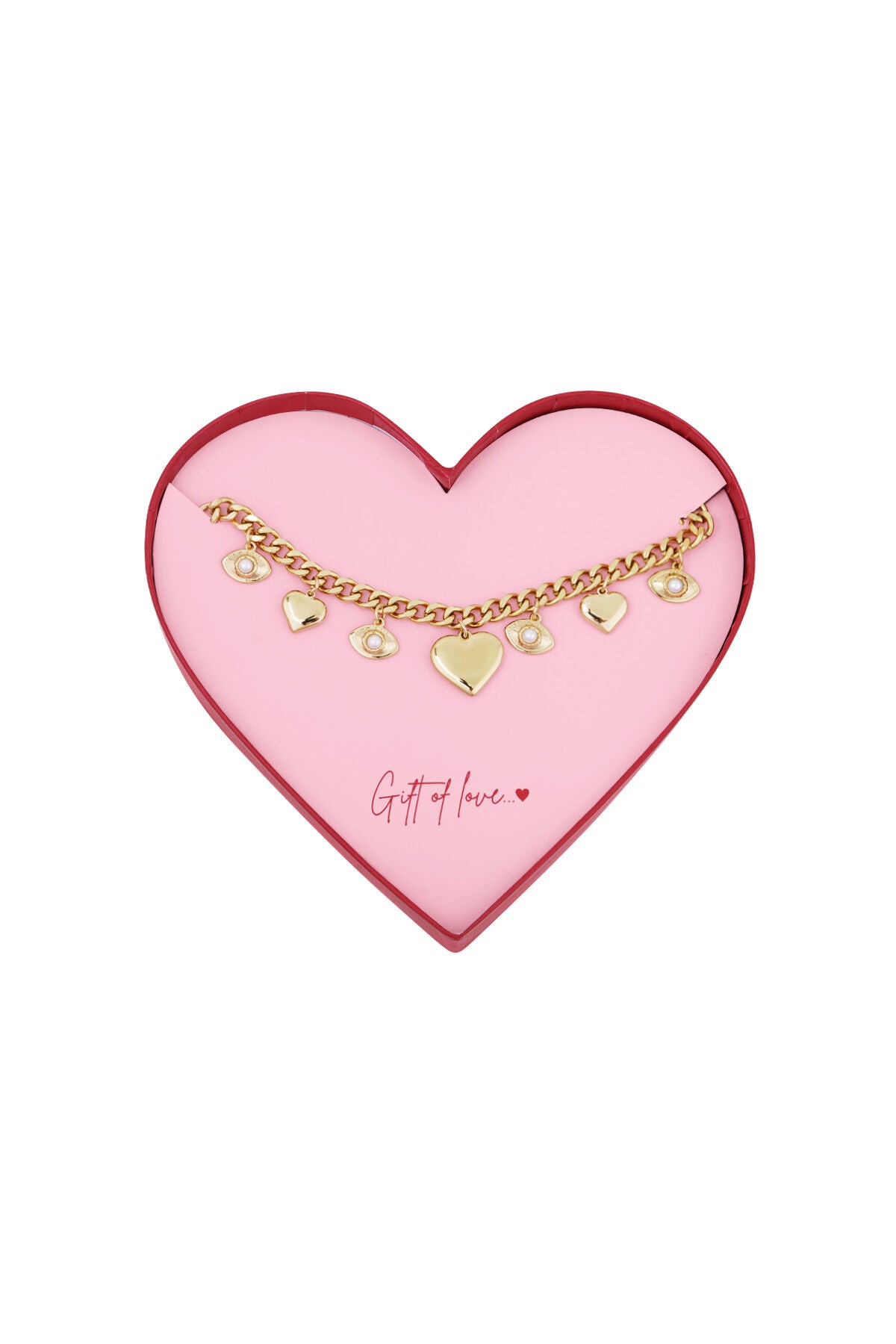 gift of love stainless steel eyes on you ketting