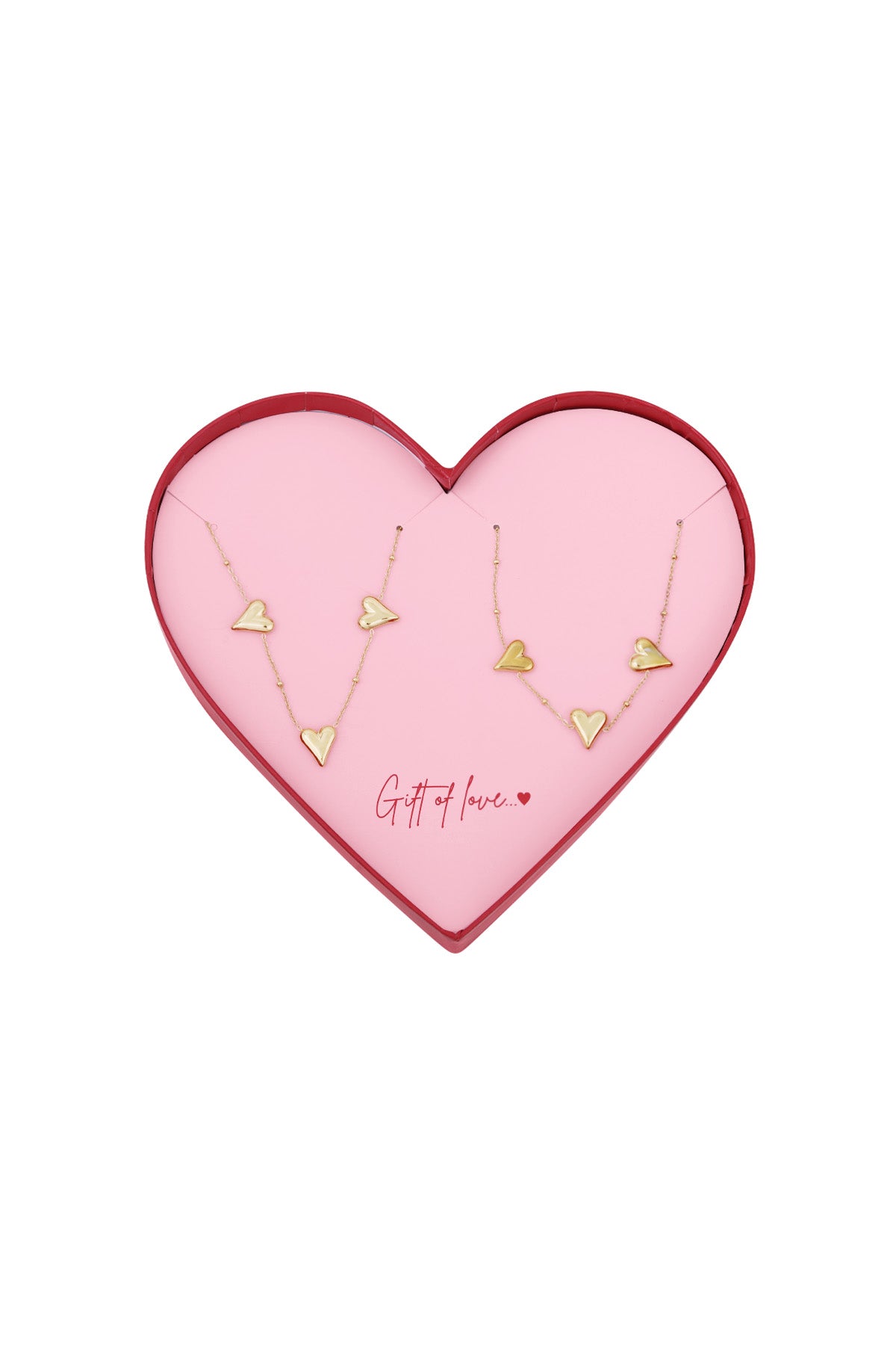 gift of love stainless steel ketting & armband