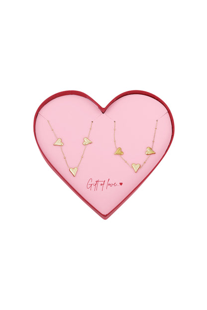gift of love stainless steel ketting & armband