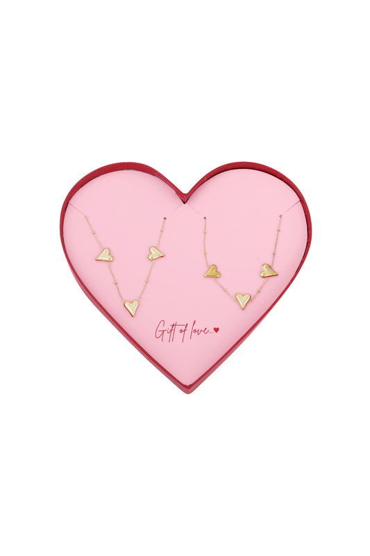 gift of love stainless steel ketting & armband