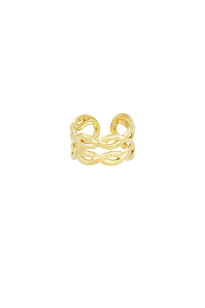 layered swirl ring