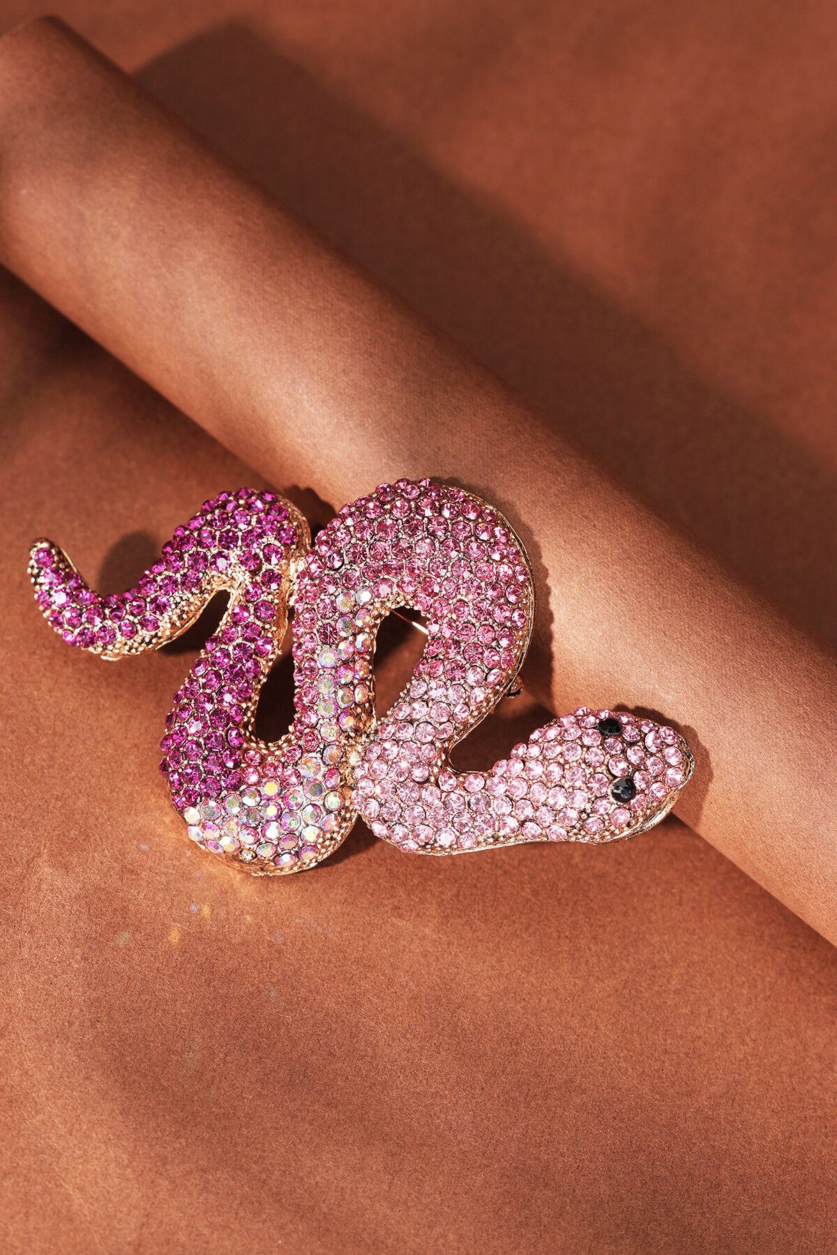 Slang Broche - Roze & Paars
