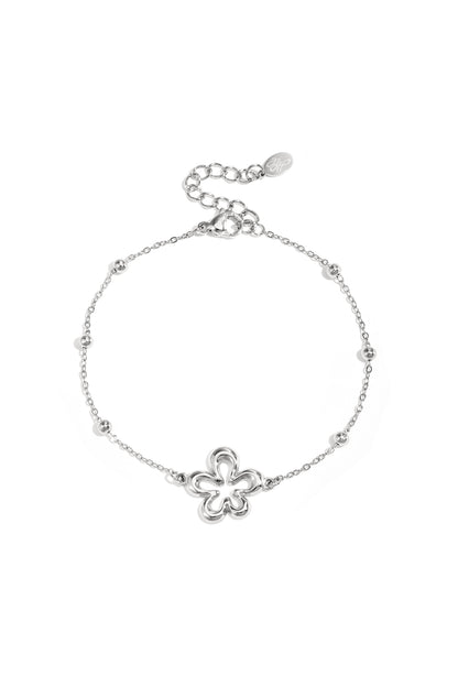 Armband met koraalvormige speelse bloemen in variërende maten