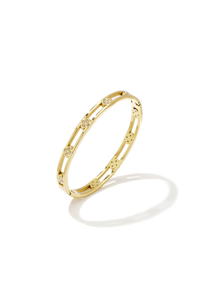 Roestvrijstalen armbanden met klavermotief, eenvoudige dagelijkse sieraden uit de Simple Series voor dames.