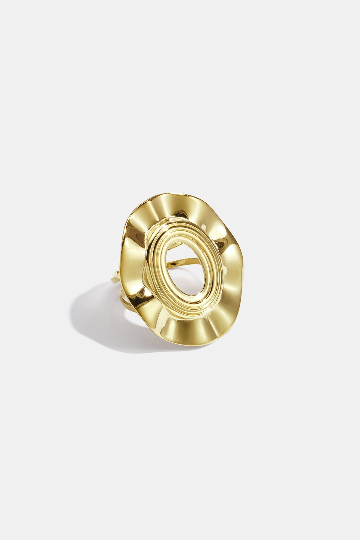 Minimalistische ringen van roestvrij staal met een onregelmatige vorm, eenvoudige, alledaagse serie, damessieraden