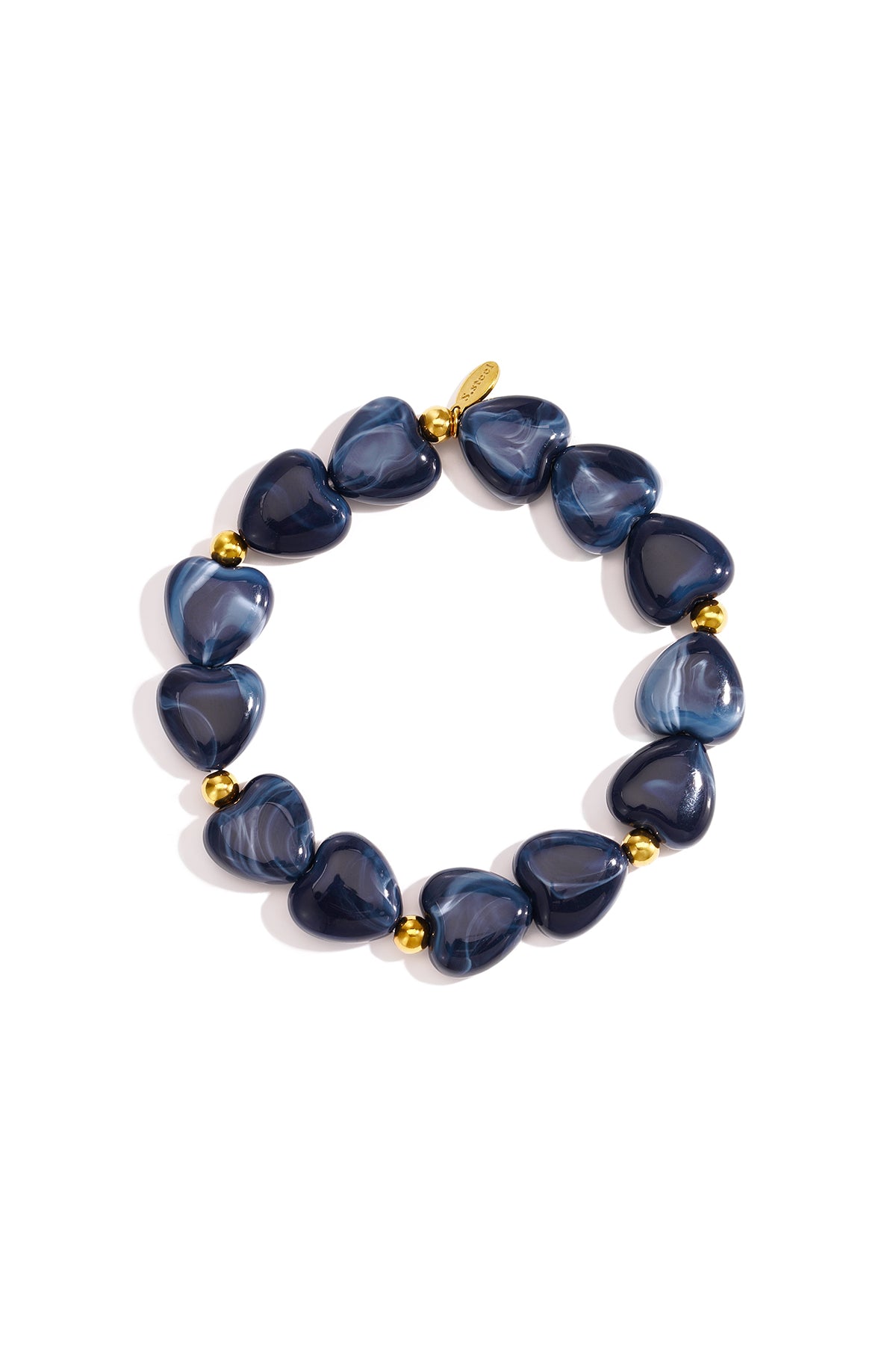 Acryl kralenarmbanden met hartje, eenvoudige dagelijkse serie, dames sieraden