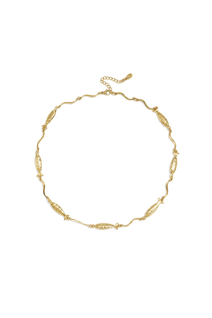 Roestvrijstalen ketting met vismotief, eenvoudige dagelijkse sieraden uit de Simple Series voor dames.