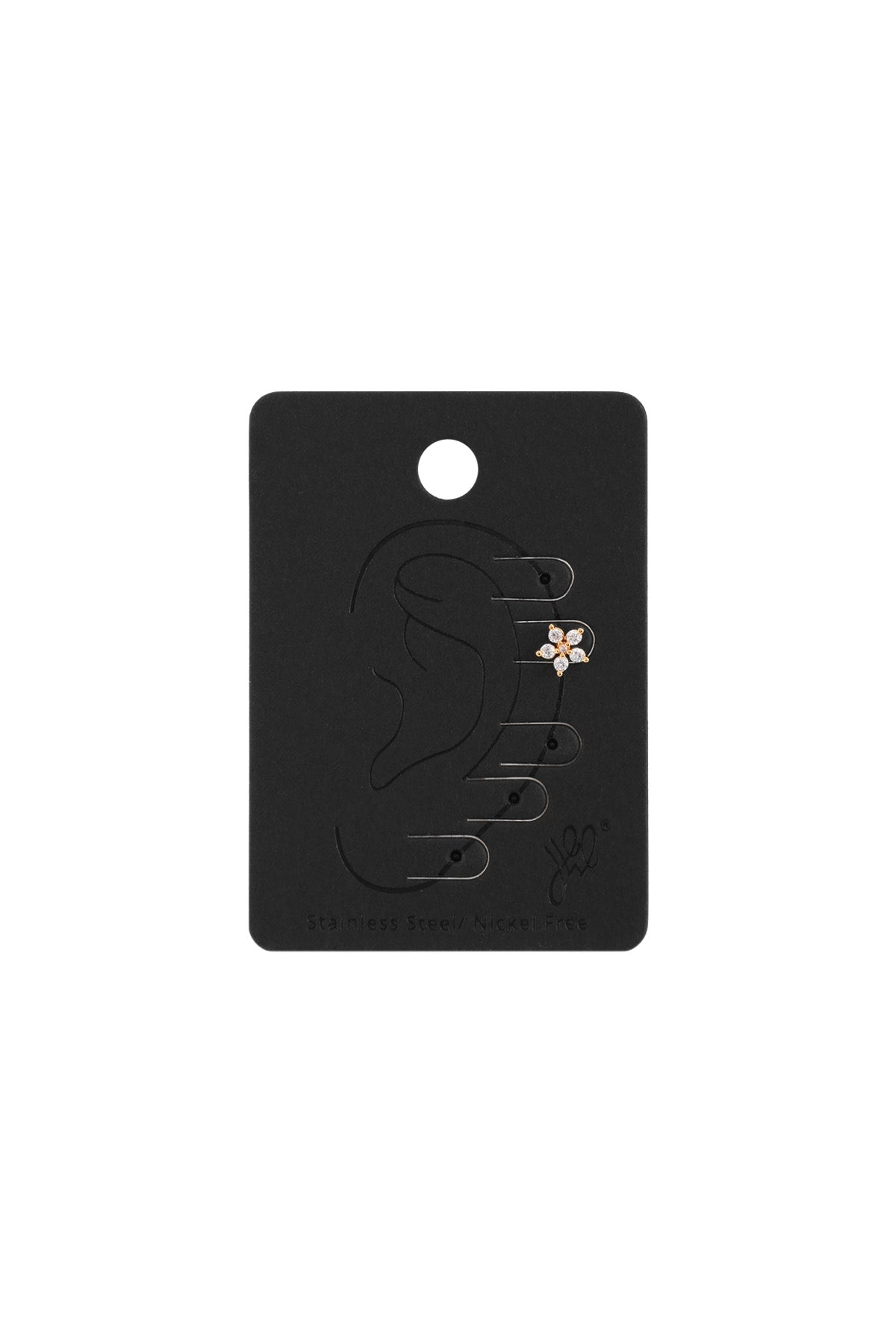 Piercing Flower Zilver Copper,Stainless Steel