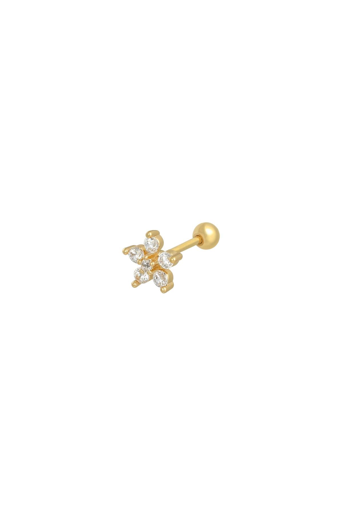 Piercing Flower Zilver Copper,Stainless Steel