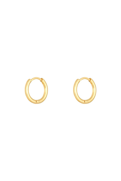 Oorbellen Little Hoops 1.4cm Zilver Stainless Steel