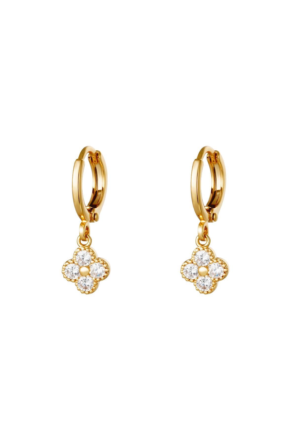 Oorbellen Clover Goud kleur Koper